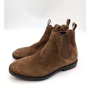 Steve Madden Finkle Chelsea Ankle Boots Men's Leather Cognac Size US10 EU43